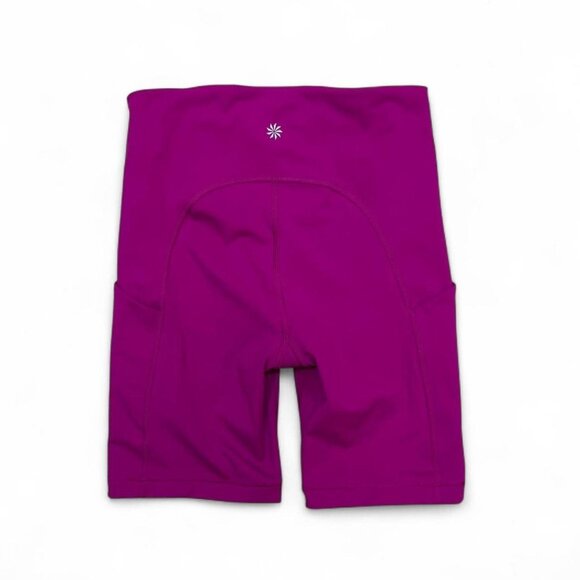 Athleta Pink Magenta‎ Ultimate Stash Pocket High Rise 7” Workout Shorts XS Biker - Picture 4 of 5